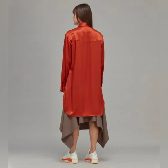 Adidas silk Y-3 classic tech shirt dress
